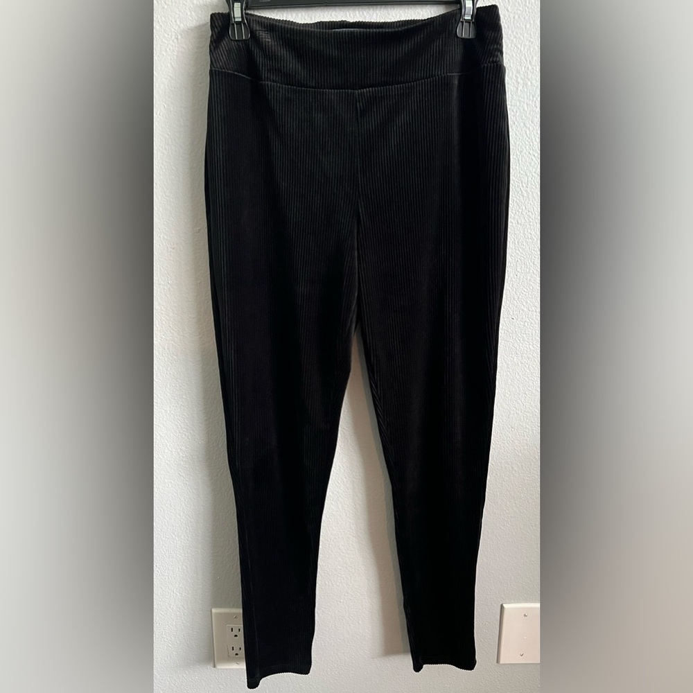 ModCloth Black Corduroy Velvet Leggings Size M